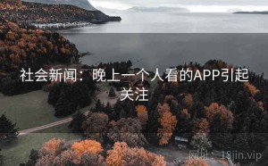 社会新闻：晚上一个人看的APP引起关注