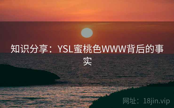 知识分享：YSL蜜桃色WWW背后的事实