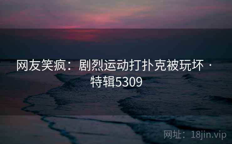 网友笑疯：剧烈运动打扑克被玩坏 · 特辑5309